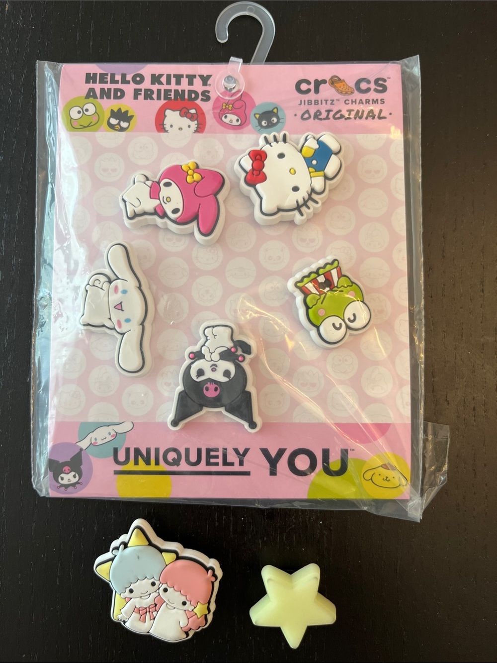 CROCS Hello Kitty & Friends Jibbitz Charms - Pink White Green Black Yellow